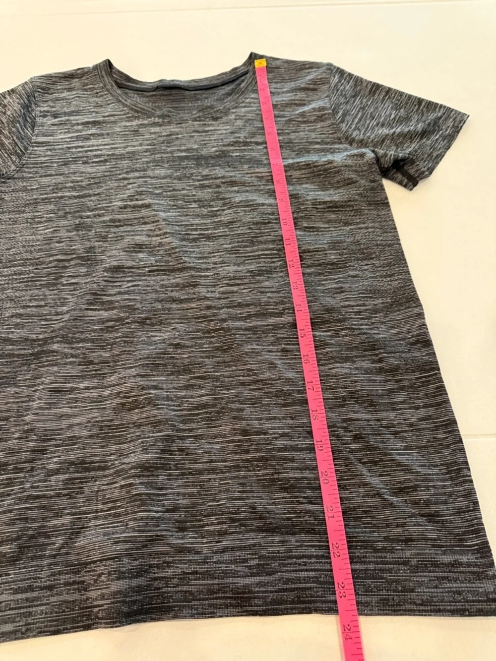 lululemon athletica Black and Gray Space-Dye Crew Tee